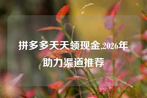 拼多多天天领现金,2026年助力渠道推荐 拼多多首刀助力 天天领现金 签到红包 第1张 拼多多天天领现金,2026年助力渠道推荐 拼多多首刀助力 天天领现金 签到红包 第1张